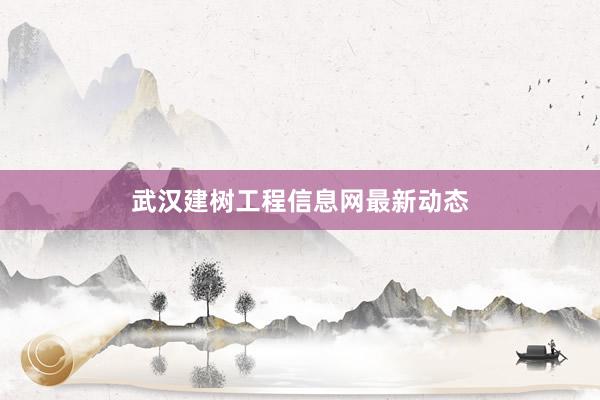武汉建树工程信息网最新动态